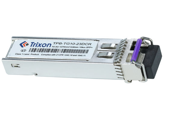 ซื้อ TPB-TG10-23DCR 10G 10km TX1270nm,RX1310nm BIDI LC Connector SFP+ โมดูลตัวรับและรับสัญญาณ MSA SFF-8472 การผลิตออนไลน์