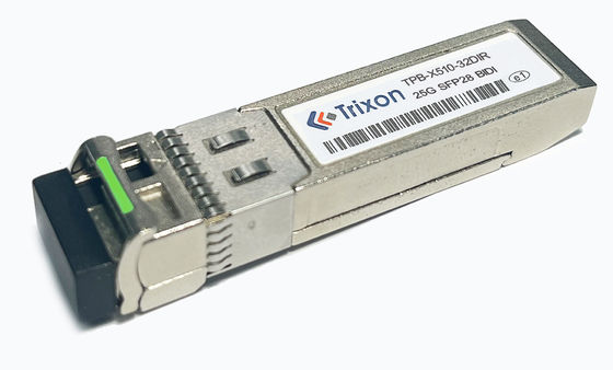 BIDI 10km 25G SFP28 เครื่องรับสัญญาณออปติกอล พร้อมเครื่องเชื่อม LC TX1310nm RX1270nm