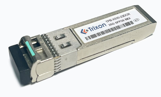 เครื่องรับสัญญาณ BIDI TX1270nm RX1310nm 25G SFP28 มีระยะทาง 10 กิโลเมตร