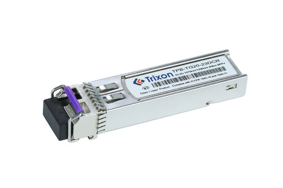 SFP-10BL23-10C BIDI 10G 20km TX1270nm,RX1310nmLC เครื่องเชื่อม SFP+ โมดูลตัวรับ -5~70°C ระยะอุณหภูมิ