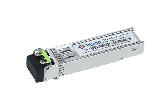 TSC-GE20-XXDCR 20km 3.3V CWDM SFP Transceiver Mod1270 Nm-1610 Nm ความยาวคลื่น 1.25G อัตราการส่งข้อมูล