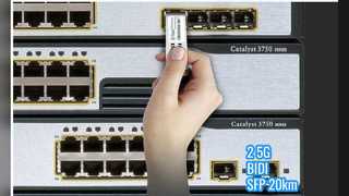 โมดูลตัวรับส่งสัญญาณ 2.5G BIDI SFP 20 กม